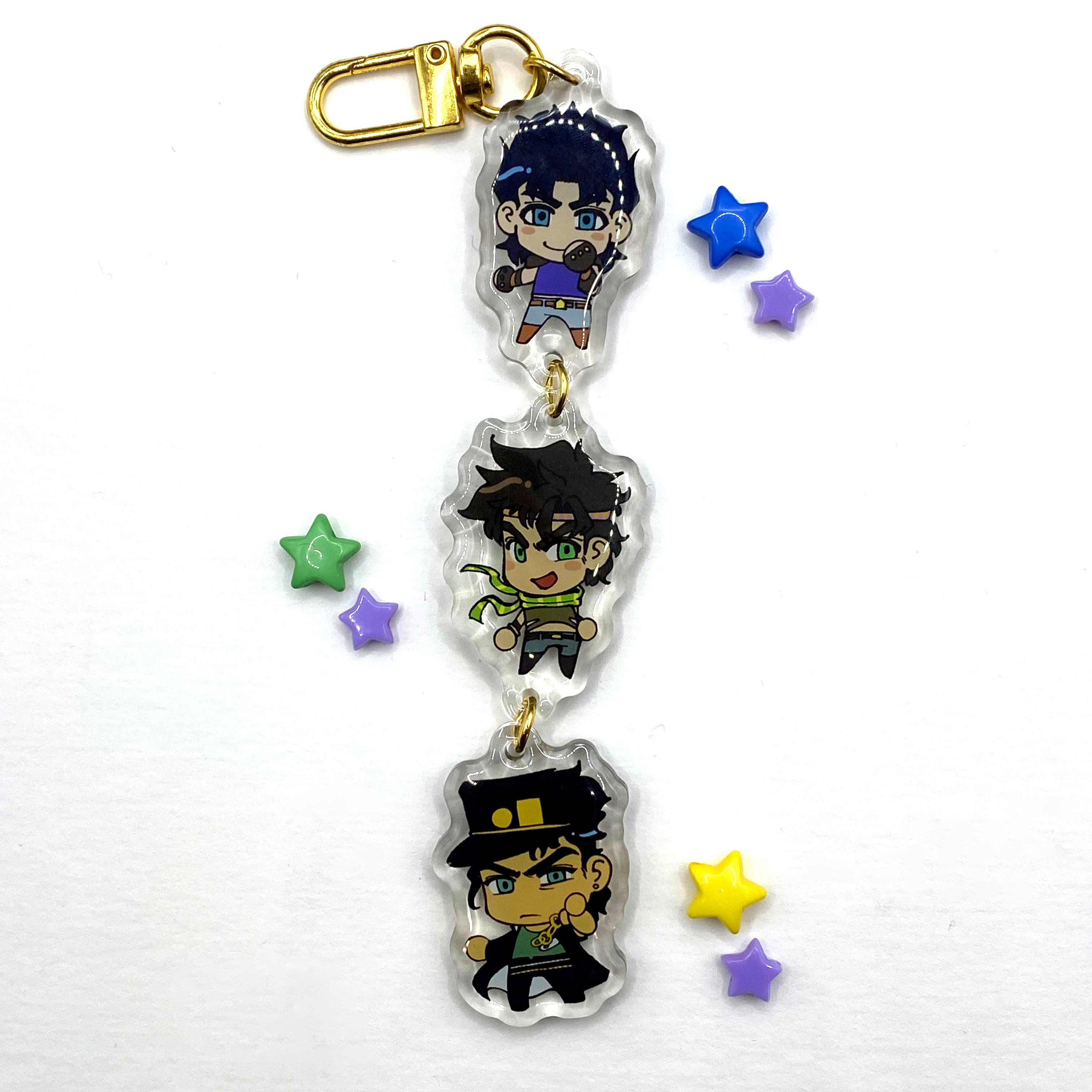 JJBA Protagonists Linked Acrylic Charms