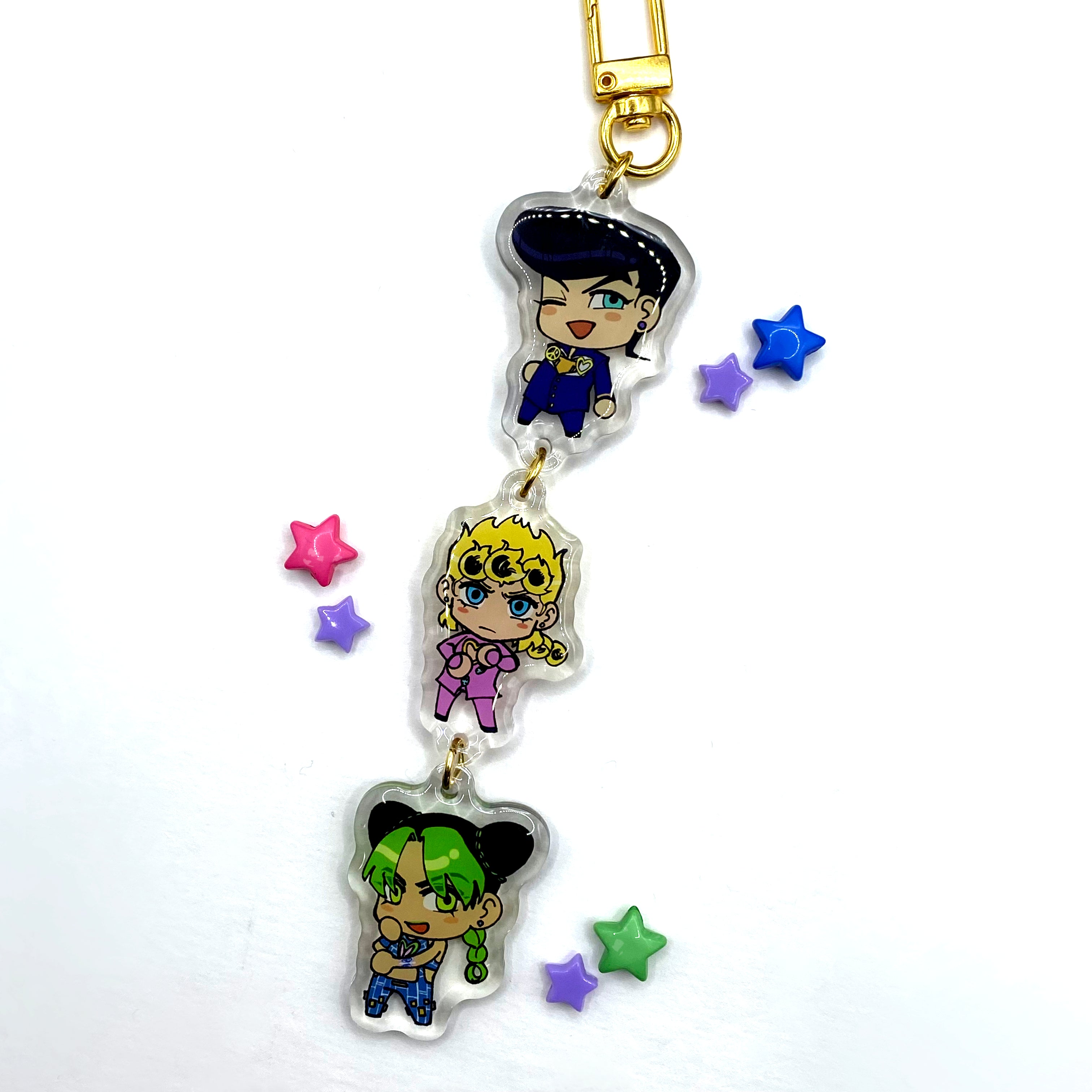JJBA Protagonists Linked Acrylic Charms